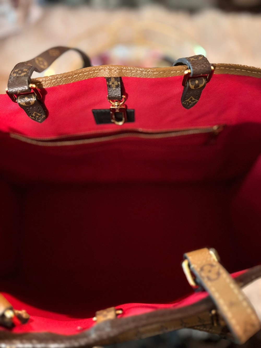 Louis Vuitton Brown Monogram Canvas Tote Bag GM Size Like New - Picture 7 of 7